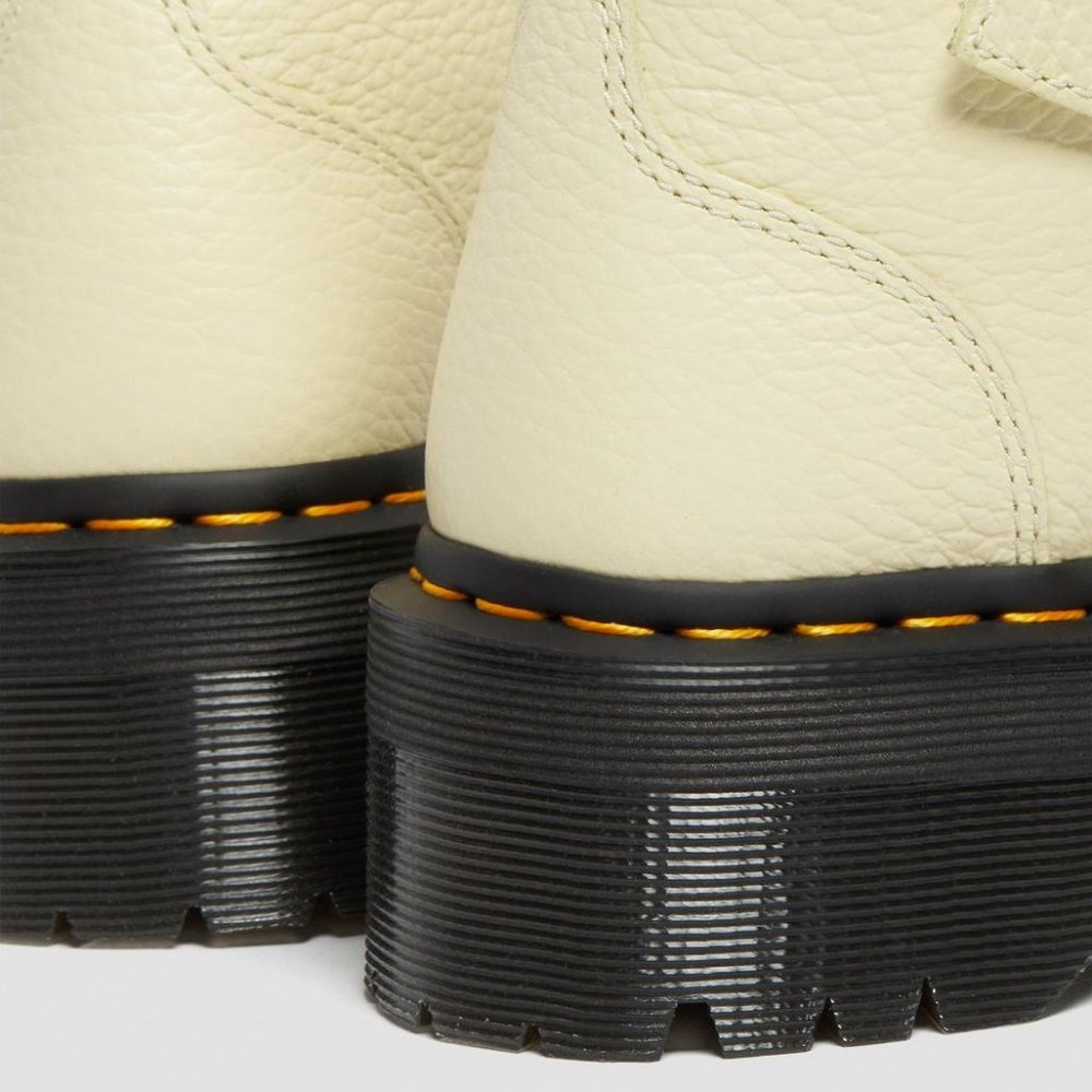 Dr. Martens Devon Heart Buckle Leather Platform Boots - Picture 6 of 14